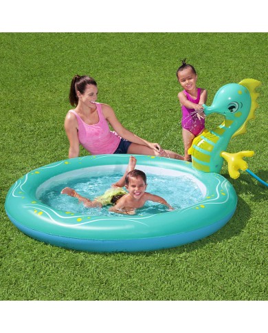Bestway Piscina Gonfiabile per Bambini Getto Cavallo 188x160x86 cm +2 Anni Giardino 53114