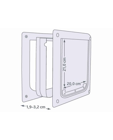 Gattaiola Trixie Bianco Plastica 25 × 29 CM Gattaiola Trixie Bianco Plastica 25 × 29 CM