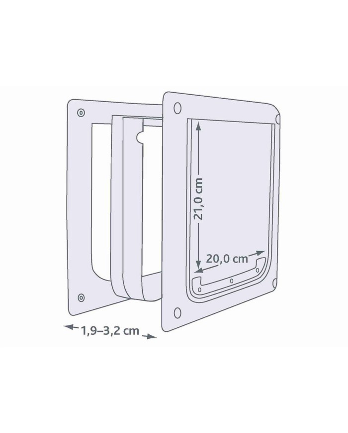 Gattaiola Trixie Bianco Plastica 25 × 29 CM Gattaiola Trixie Bianco Plastica 25 × 29 CM