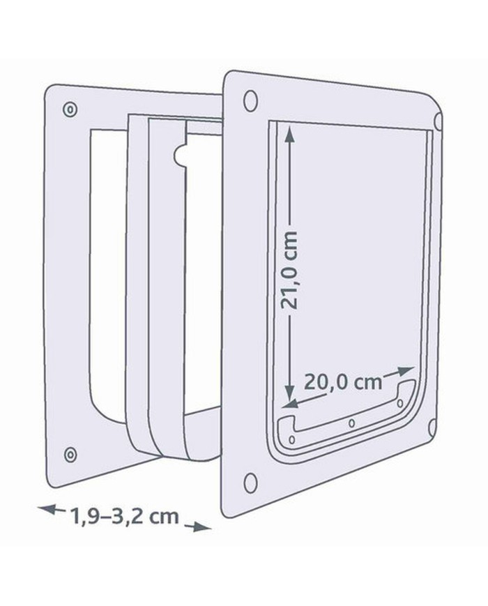Gattaiola Trixie Bianco Plastica 25 × 29 CM Gattaiola Trixie Bianco Plastica 25 × 29 CM