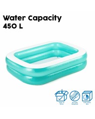 Bestway Piscina Gonfiabile 2 Camere Rettangolare 201x150x51 cm +6 Anni Giardino 54005