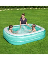 Bestway Piscina Gonfiabile 2 Camere Rettangolare 201x150x51 cm +6 Anni Giardino 54005