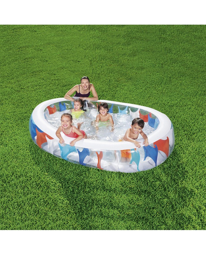 Bestway Piscina Gonfiabile Ellittica 229x152x51 cm +6 Anni Giardino 54066 Bestway Piscina Gonfiabile Ellittica 229x152x51 cm +6 Anni Giardino 54066
