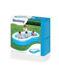 Bestway Piscina Gonfiabile 2 Camere Grande Lago 262x157x46 cm +3 Anni Giardino 54117 Bestway Piscina Gonfiabile 2 Camere Grande Lago 262x157x46 cm +3 Anni Giardino 54117