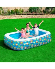 Bestway Piscina Gonfiabile 3 Camere Floreale 305x183x56 cm +6 Anni Giardino 54121 Bestway Piscina Gonfiabile 3 Camere Floreale 305x183x56 cm +6 Anni Giardino 54121