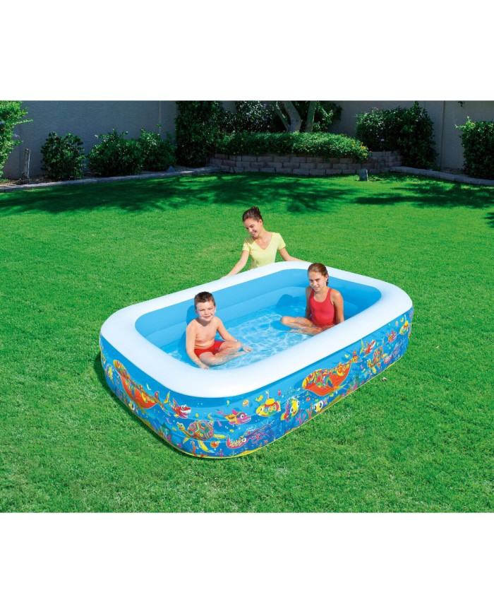 Bestway Piscina Gonfiabile 3 Camere Floreale 229x152x56 cm +6 Anni Giardino 54120 Bestway Piscina Gonfiabile 3 Camere Floreale 229x152x56 cm +6 Anni Giardino 54120
