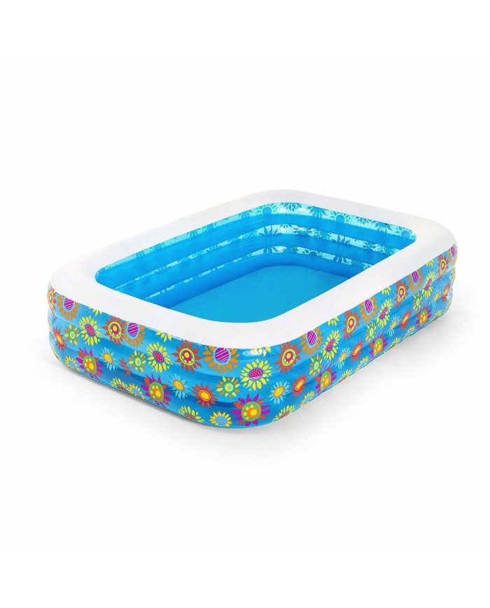 Bestway Piscina Gonfiabile 3 Camere Floreale 305x183x56 cm +6 Anni Giardino 54121 Bestway Piscina Gonfiabile 3 Camere Floreale 305x183x56 cm +6 Anni Giardino 54121