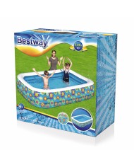 Bestway Piscina Gonfiabile 3 Camere Floreale 305x183x56 cm +6 Anni Giardino 54121 Bestway Piscina Gonfiabile 3 Camere Floreale 305x183x56 cm +6 Anni Giardino 54121