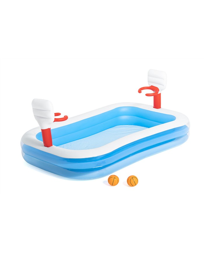 Bestway Piscina Gonfiabile Infantile Gioco Basket 251x168x102 cm +3 Anni Giardino 54122 Bestway Piscina Gonfiabile Infantile Gioco Basket 251x168x102 cm +3 Anni Giardino 54122