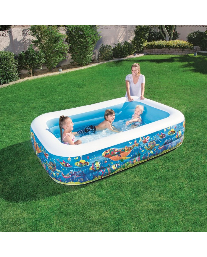 Bestway Piscina Gonfiabile 3 Camere Floreale 229x152x56 cm +6 Anni Giardino 54120 Bestway Piscina Gonfiabile 3 Camere Floreale 229x152x56 cm +6 Anni Giardino 54120
