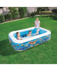 Bestway Piscina Gonfiabile 3 Camere Floreale 229x152x56 cm +6 Anni Giardino 54120 Bestway Piscina Gonfiabile 3 Camere Floreale 229x152x56 cm +6 Anni Giardino 54120