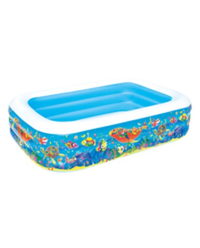 Bestway Piscina Gonfiabile 3 Camere Floreale 229x152x56 cm +6 Anni Giardino 54120
