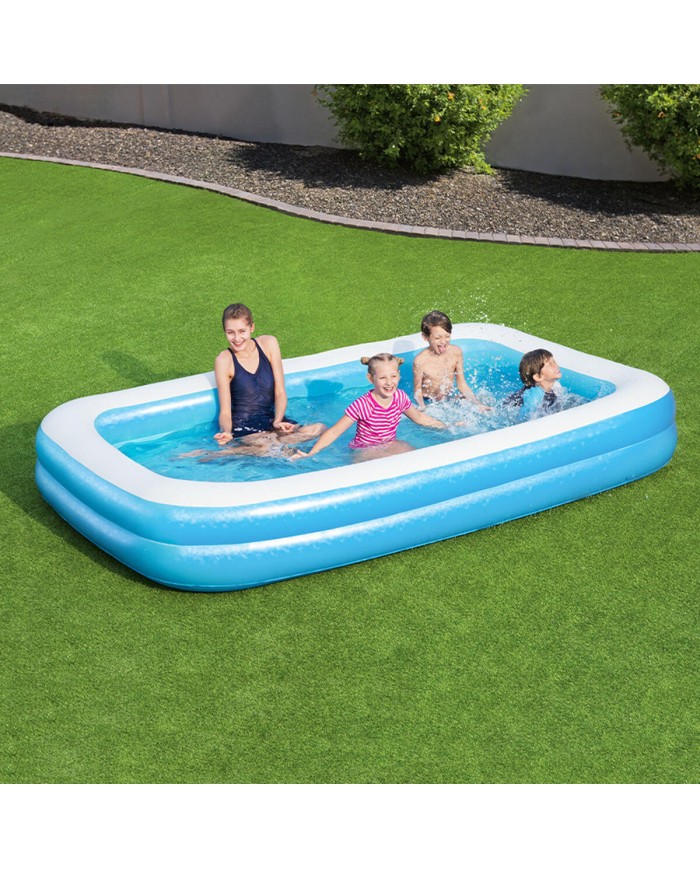 Bestway Piscina Gonfiabile 2 Camere Rettangolare 305x183x46 cm +3 Anni Giardino 54150 Bestway Piscina Gonfiabile 2 Camere Rettangolare 305x183x46 cm +3 Anni Giardino 54150
