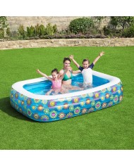 Bestway Piscina Gonfiabile 3 Camere Floreale 229x152x56 cm +6 Anni Giardino 54120 Bestway Piscina Gonfiabile 3 Camere Floreale 229x152x56 cm +6 Anni Giardino 54120