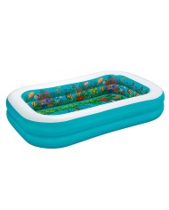Bestway Piscina Gonfiabile 2 Camere Family 213x206x69 cm +6 Anni Giardino 54153 Bestway Piscina Gonfiabile 2 Camere Family 213x206x69 cm +6 Anni Giardino 54153
