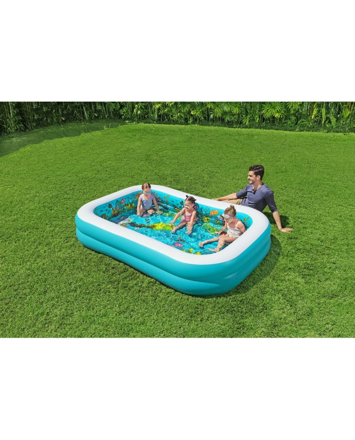 Bestway Piscina Gonfiabile 2 Camere Fondo 3D Marina con Accessori 262x175x51 cm +3 Anni Giardino 54177 Bestway Piscina Gonfiabile 2 Camere Fondo 3D Marina con Accessori 262x175x51 cm +3 Anni Giardino 54177