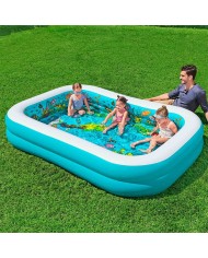Bestway Piscina Gonfiabile 2 Camere Fondo 3D Marina con Accessori 262x175x51 cm +3 Anni Giardino 54177 Bestway Piscina Gonfiabile 2 Camere Fondo 3D Marina con Accessori 262x175x51 cm +3 Anni Giardino 54177