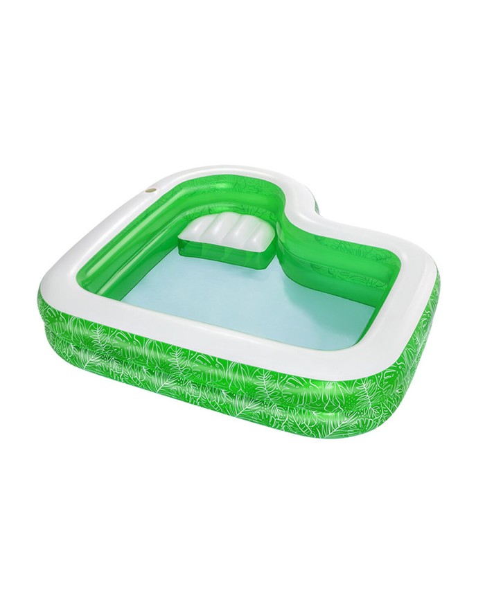 Bestway Piscina Gonfiabile 2 Camere Tropical 231x231x51 cm +6 Anni Giardino 54336