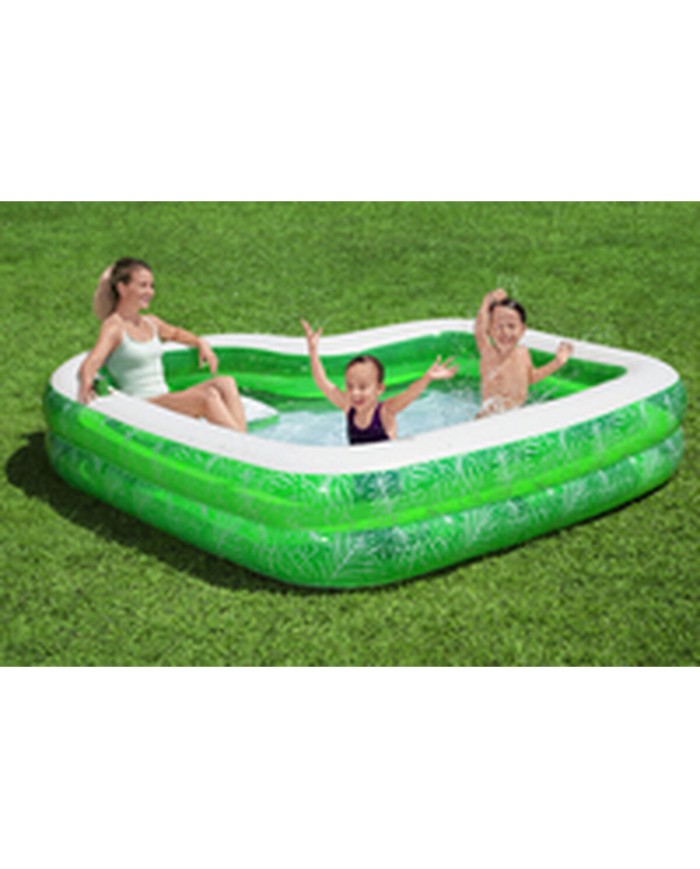 Bestway Piscina Gonfiabile 2 Camere Tropical 231x231x51 cm +6 Anni Giardino 54336