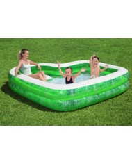 Bestway Piscina Gonfiabile 2 Camere Tropical 231x231x51 cm +6 Anni Giardino 54336