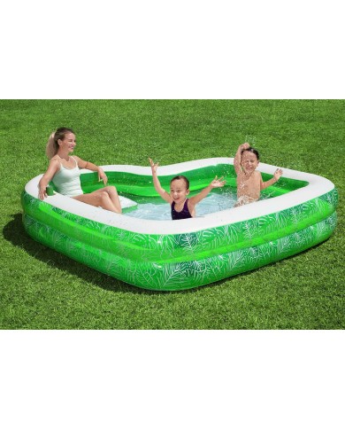 Bestway Piscina Gonfiabile 2 Camere Tropical 231x231x51 cm +6 Anni Giardino 54336 Bestway Piscina Gonfiabile 2 Camere Tropical 231x231x51 cm +6 Anni Giardino 54336