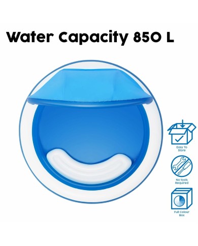 Bestway Piscina Gonfiabile 2 Camere Parasole 241x241x140 cm +6 Anni Giardino 54337 Bestway Piscina Gonfiabile 2 Camere Parasole 241x241x140 cm +6 Anni Giardino 54337