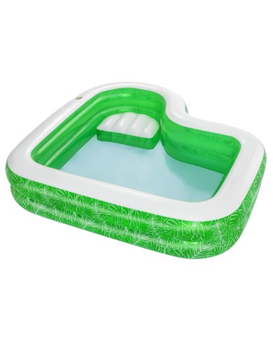 Bestway Piscina Gonfiabile 2 Camere Tropical 231x231x51 cm +6 Anni Giardino 54336 Bestway Piscina Gonfiabile 2 Camere Tropical 231x231x51 cm +6 Anni Giardino 54336