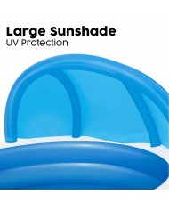 Bestway Piscina Gonfiabile 2 Camere Parasole 241x241x140 cm +6 Anni Giardino 54337