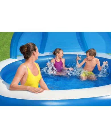 Bestway Piscina Gonfiabile 2 Camere Parasole 241x241x140 cm +6 Anni Giardino 54337 Bestway Piscina Gonfiabile 2 Camere Parasole 241x241x140 cm +6 Anni Giardino 54337