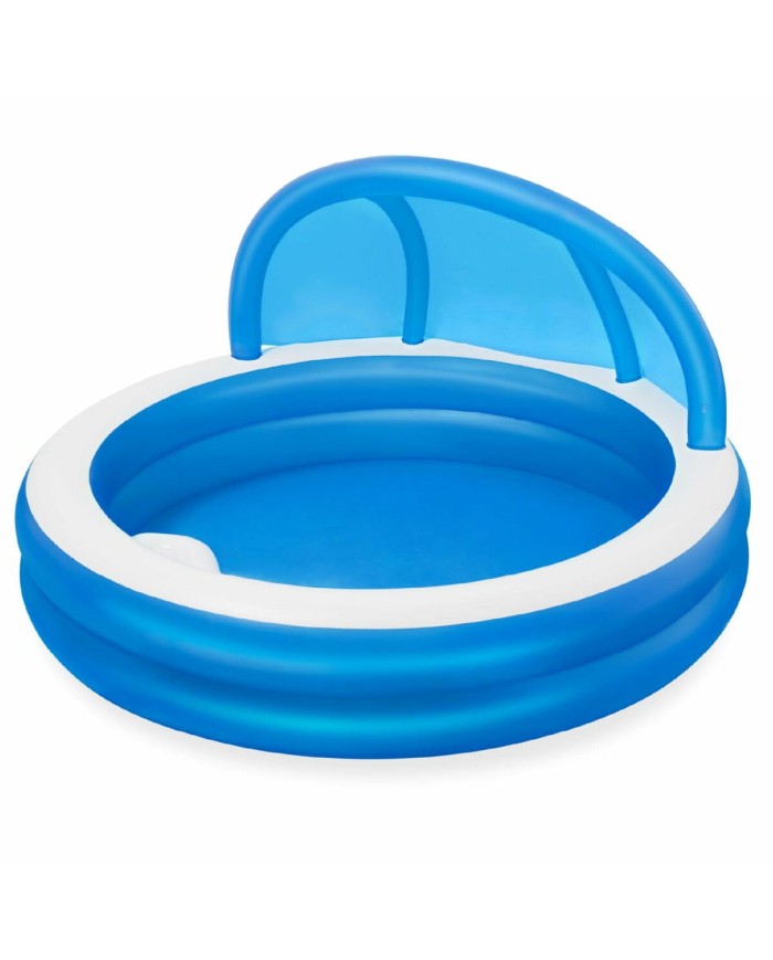 Bestway Piscina Gonfiabile 2 Camere Parasole 241x241x140 cm +6 Anni Giardino 54337