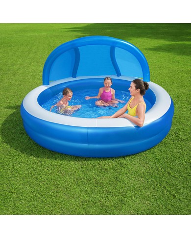 Bestway Piscina Gonfiabile 2 Camere Parasole 241x241x140 cm +6 Anni Giardino 54337 Bestway Piscina Gonfiabile 2 Camere Parasole 241x241x140 cm +6 Anni Giardino 54337
