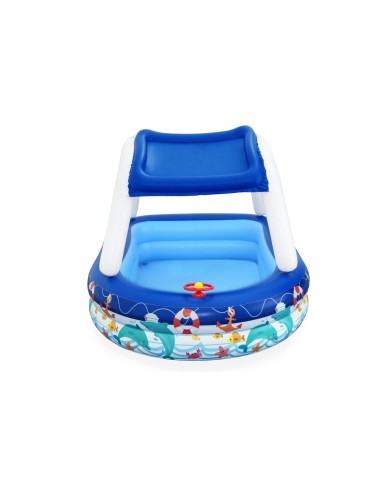 Bestway Piscina Gonfiabile Bambini Tetto Rimovibile Barca con Volante 213x155x132 cm +3 Anni Giardino 54370 Bestway Piscina Gonfiabile Bambini Tetto Rimovibile Barca con Volante 213x155x132 cm +3 Anni Giardino 54370