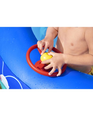 Bestway Piscina Gonfiabile Bambini Tetto Rimovibile Barca con Volante 213x155x132 cm +3 Anni Giardino 54370 Bestway Piscina Gonfiabile Bambini Tetto Rimovibile Barca con Volante 213x155x132 cm +3 Anni Giardino 54370