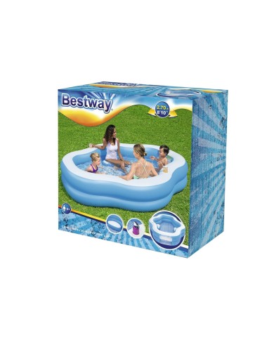 Bestway Piscina Gonfiabile Familiare 270x198x51 cm +6 Anni Giardino 54409 Bestway Piscina Gonfiabile Familiare 270x198x51 cm +6 Anni Giardino 54409