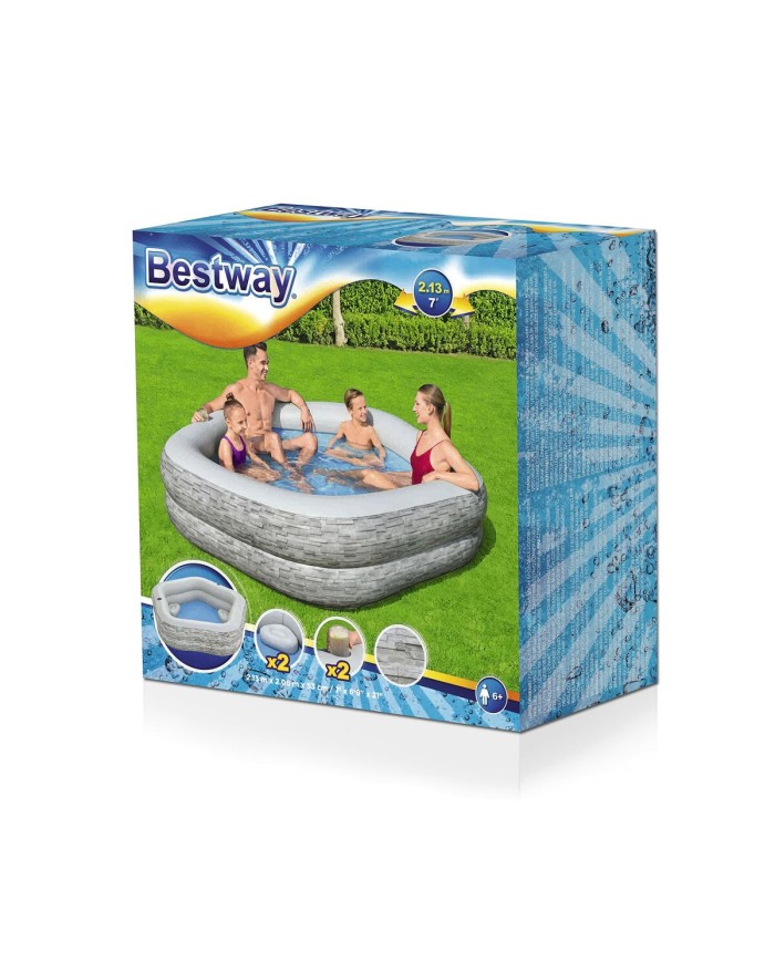 Bestway Piscina Gonfiabile Familiare 213x206x53 cm +6 Anni Giardino 54423 Bestway Piscina Gonfiabile Familiare 213x206x53 cm +6 Anni Giardino 54423