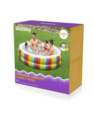 Bestway Piscina per Bambini 2 Anelli Arcobaleno 206x206x51 cm +6 Anni Giardino 54443 Bestway Piscina per Bambini 2 Anelli Arcobaleno 206x206x51 cm +6 Anni Giardino 54443