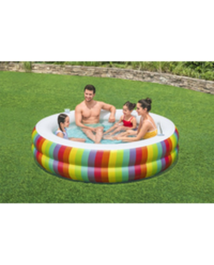 Bestway Piscina per Bambini 2 Anelli Arcobaleno 206x206x51 cm +6 Anni Giardino 54443 Bestway Piscina per Bambini 2 Anelli Arcobaleno 206x206x51 cm +6 Anni Giardino 54443