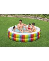 Bestway Piscina per Bambini 2 Anelli Arcobaleno 206x206x51 cm +6 Anni Giardino 54443 Bestway Piscina per Bambini 2 Anelli Arcobaleno 206x206x51 cm +6 Anni Giardino 54443