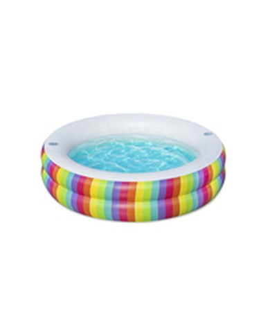 Bestway Piscina per Bambini 2 Anelli Arcobaleno 206x206x51 cm +6 Anni Giardino 54443