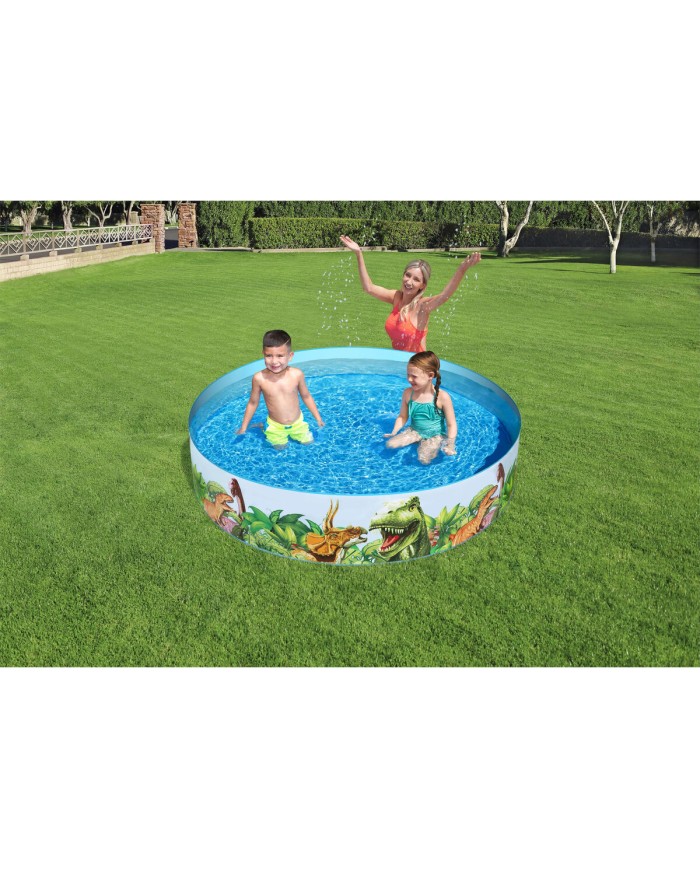 Bestway Piscina Rigida Infantile PVC Dinosauri 244x46 cm +3 Anni Giardino 55001 Bestway Piscina Rigida Infantile PVC Dinosauri 244x46 cm +3 Anni Giardino 55001