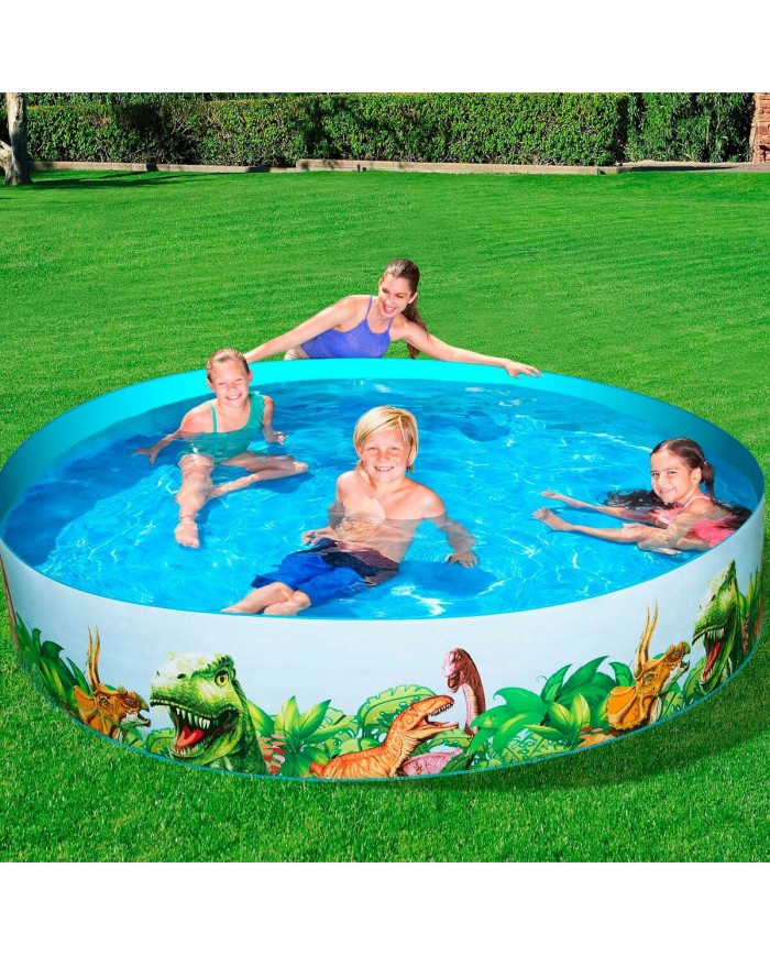 Bestway Piscina Rigida Infantile PVC Dinosauri 244x46 cm +3 Anni Giardino 55001 Bestway Piscina Rigida Infantile PVC Dinosauri 244x46 cm +3 Anni Giardino 55001