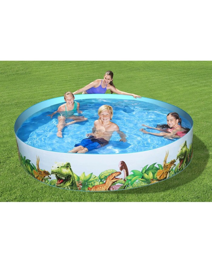 Bestway Piscina Rigida Infantile PVC Dinosauri 244x46 cm +3 Anni Giardino 55001 Bestway Piscina Rigida Infantile PVC Dinosauri 244x46 cm +3 Anni Giardino 55001