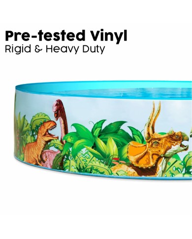 Bestway Piscina Rigida per Bambini PVC Dinosauri 183x38 cm +2 Anni Giardino 55022