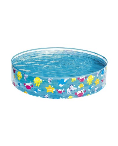 Bestway Piscina Rigida PVC per Bambini Mare 122x25 cm +2 Anni Giardino 55028
