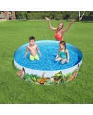 Bestway Piscina Rigida per Bambini PVC Dinosauri 183x38 cm +2 Anni Giardino 55022 Bestway Piscina Rigida per Bambini PVC Dinosauri 183x38 cm +2 Anni Giardino 55022