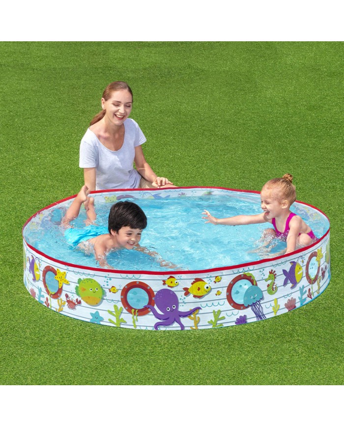 Bestway Piscina Rigida Infantile PVC Pesci 152x25 cm +2 Anni Giardino 55029 Bestway Piscina Rigida Infantile PVC Pesci 152x25 cm +2 Anni Giardino 55029