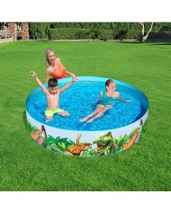 Bestway Piscina Rigida per Bambini PVC Dinosauri 183x38 cm +2 Anni Giardino 55022 Bestway Piscina Rigida per Bambini PVC Dinosauri 183x38 cm +2 Anni Giardino 55022