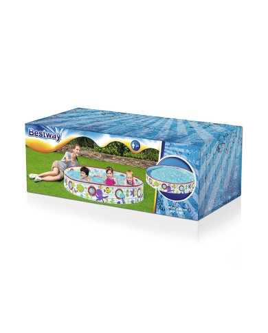Bestway Piscina Rigida Infantile PVC Pesci 152x25 cm +2 Anni Giardino 55029