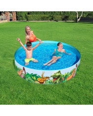 Bestway Piscina Rigida per Bambini PVC Dinosauri 183x38 cm +2 Anni Giardino 55022 Bestway Piscina Rigida per Bambini PVC Dinosauri 183x38 cm +2 Anni Giardino 55022