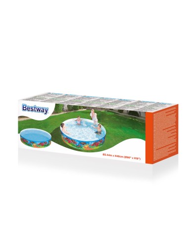 Bestway Piscina Rigida per Bambini PVC Marina 244x46 cm +3 Anni Giardino 55031